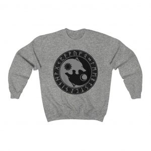 Gray Runic Wolf Unisex Sweatshirt