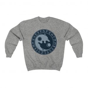 Blue Runic Wolf Unisex Sweatshirt