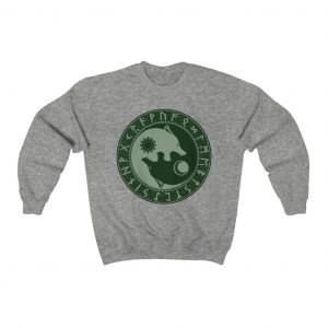 Green Runic Wolf Unisex Sweatshirt