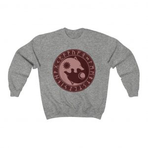Maroon Runic Wolf Unisex Sweatshirt