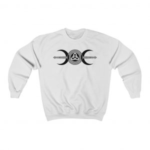 Black & White Celtic Triple Moon Unisex Sweatshirt