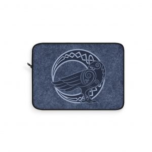 Blue Celtic Raven Moon Laptop Sleeve