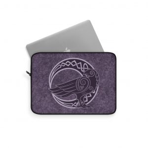 Purple Celtic Raven Moon Laptop Sleeve