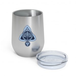 Blue Celtic Dragonfly 12oz Insulated Wine Tumbler