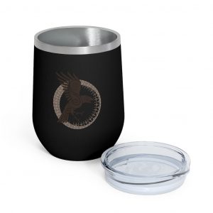Brown Raven Of Odin 12oz Insulated Wine Tumbler