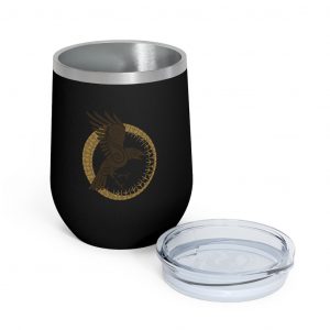 Gold Raven Of Odin 12oz Insulated Wine Tumbler