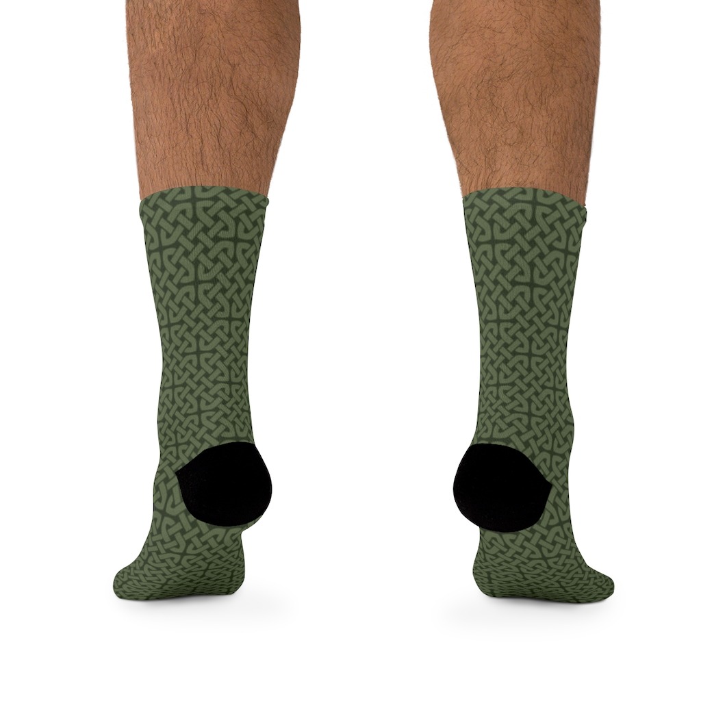 Green Celtic Knot Socks