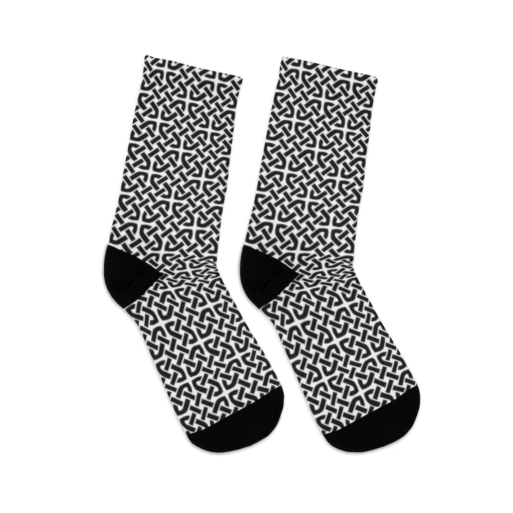 Black & White Celtic Knot Socks