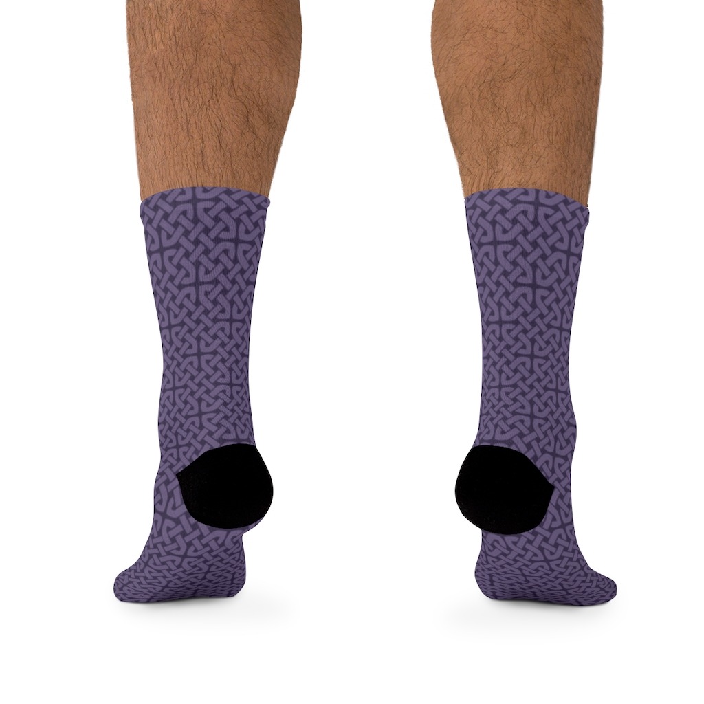Purple Celtic Knot Socks
