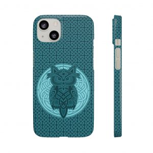 Teal Celtic Knot Owl iPhone Snap Case