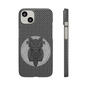 Gray Celtic Knot Owl iPhone Snap Case