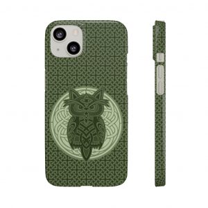 Green Celtic Knot Owl iPhone Snap Case