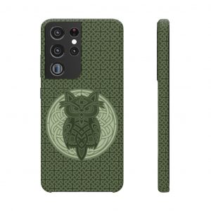 Green Celtic Knot Owl Samsung Snap Case