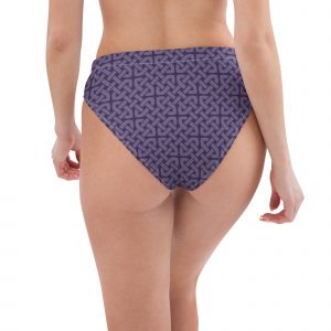 Purple Celtic Knot Recycled High-Waisted Bikini Bottom