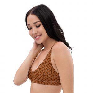 Copper Celtic Knot Recycled Padded Bikini Top