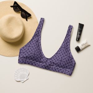 Purple Celtic Knot Recycled Padded Bikini Top