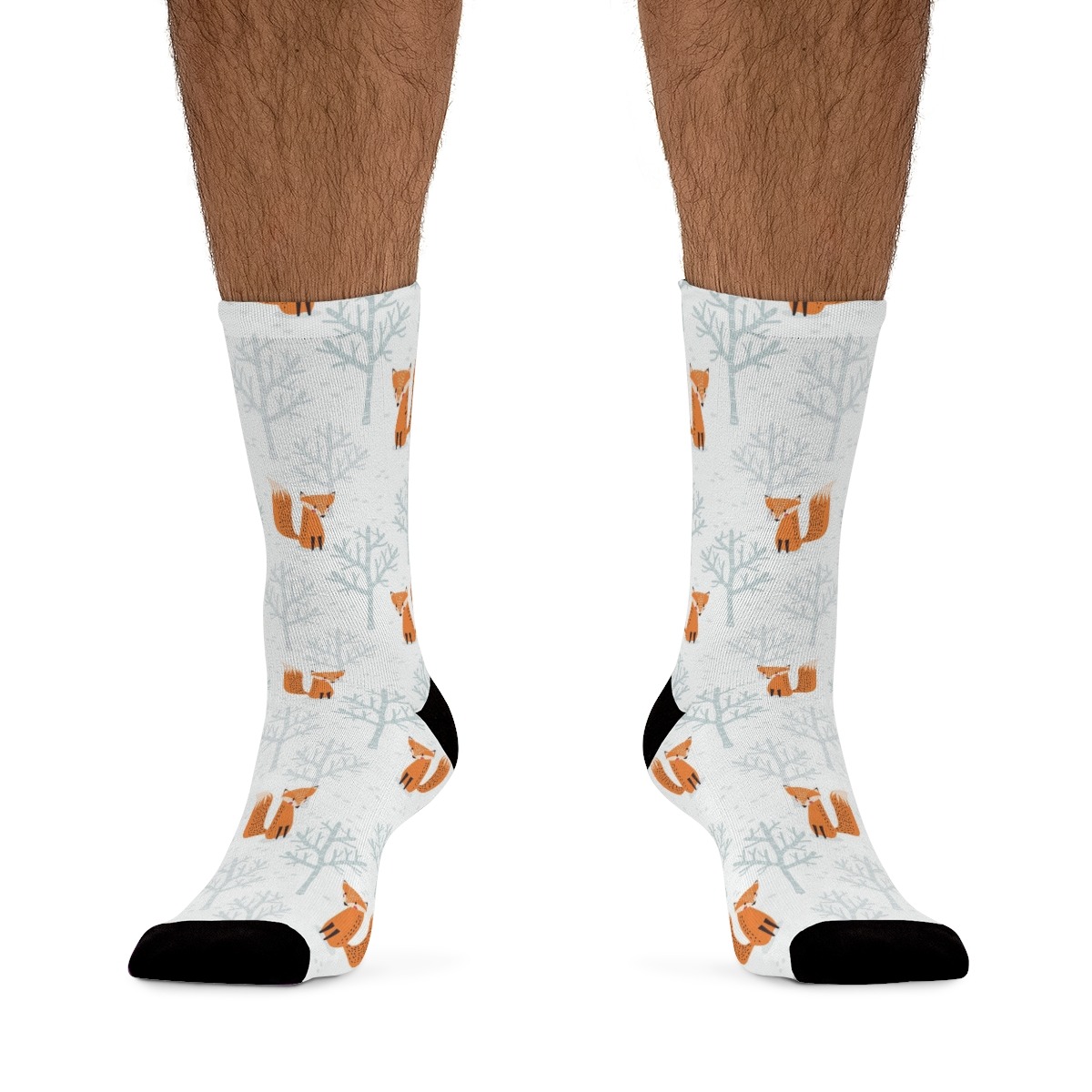 Fox In Forest Socks
