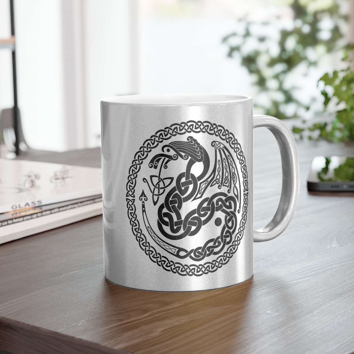 Celtic Dragon Metallic Mug