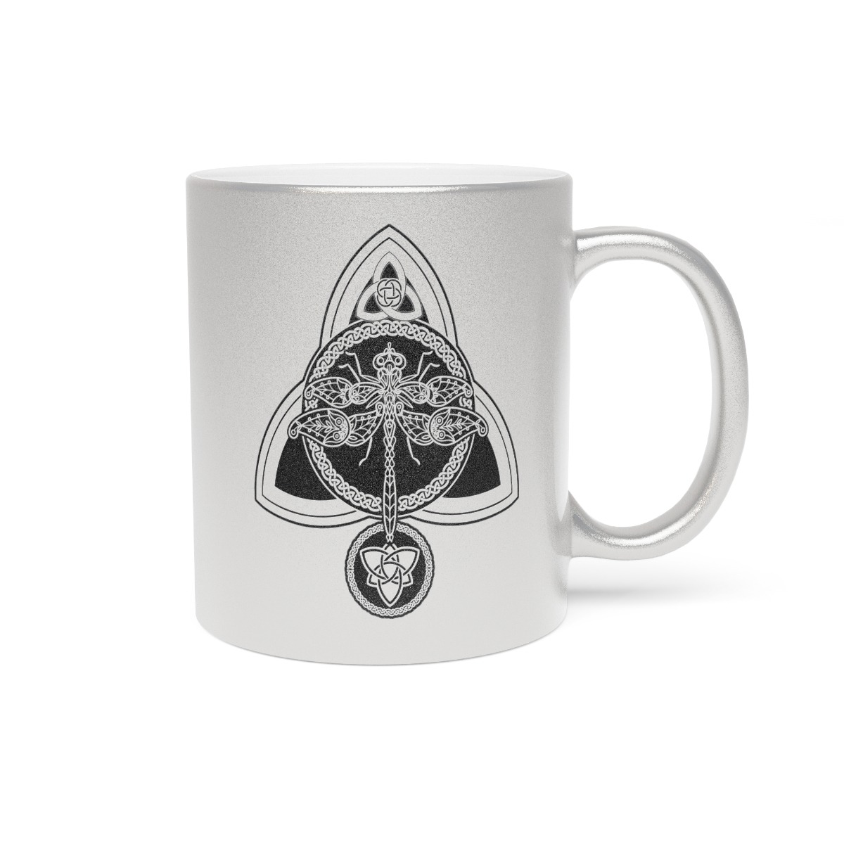 Celtic Dragonfly Metallic Mug