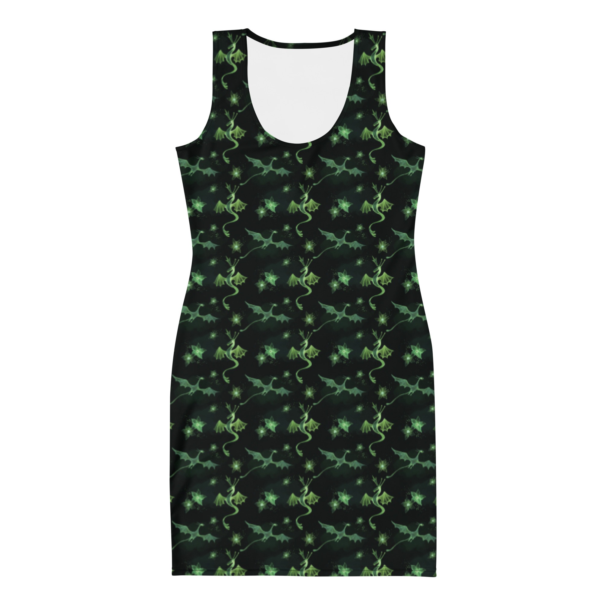 Dark Green Dragon Tank Dress