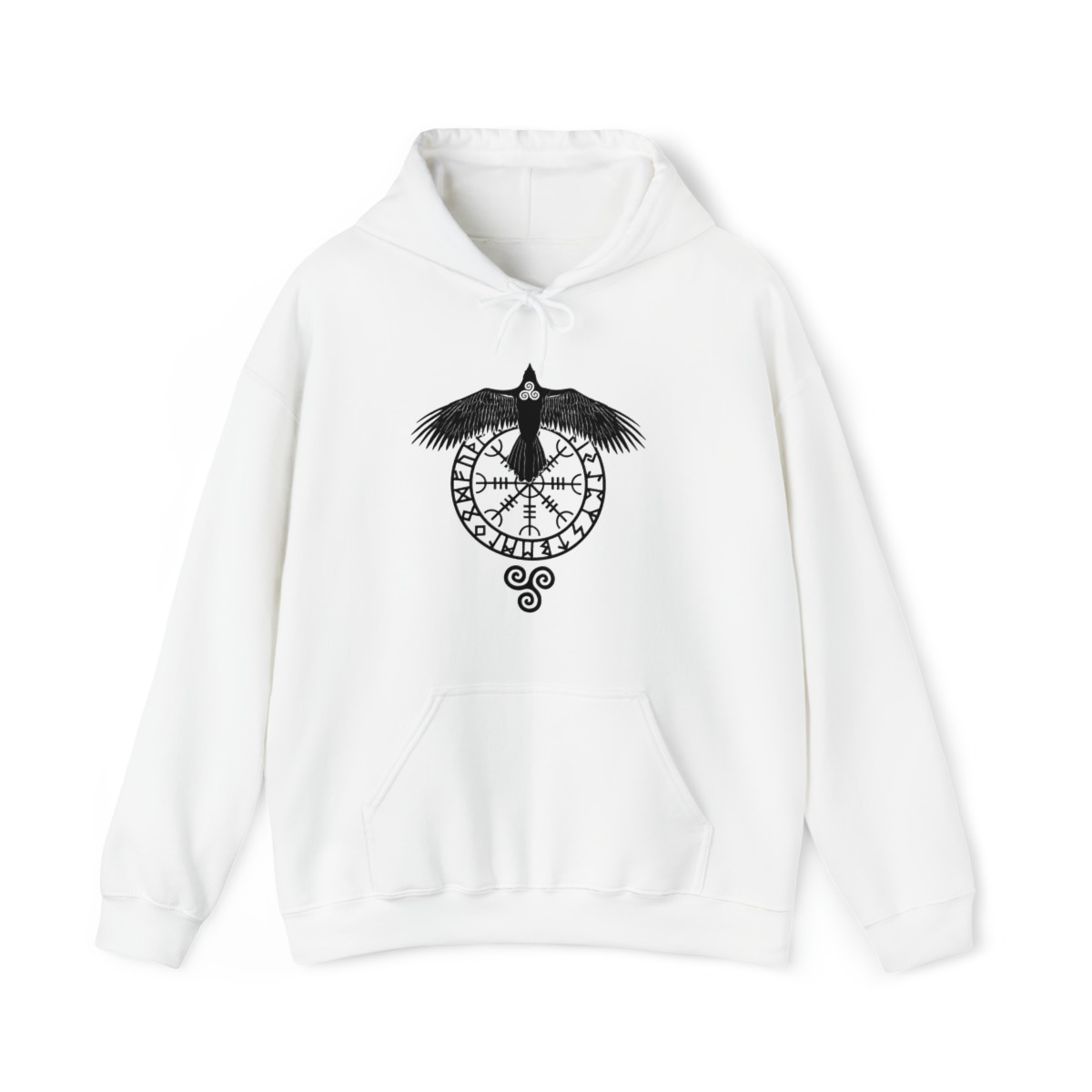 Runic Raven Pullover Hoodie