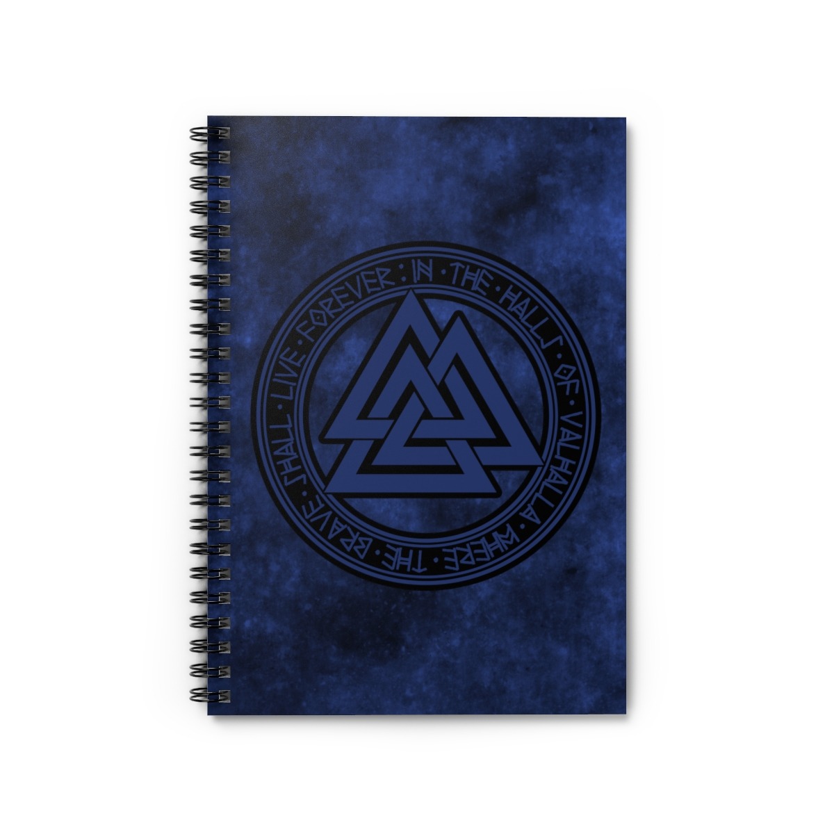 Blue Valknut Spiral Notebook