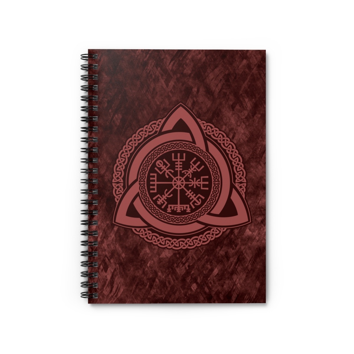 Red Celtic Vegvisir Spiral Notebook