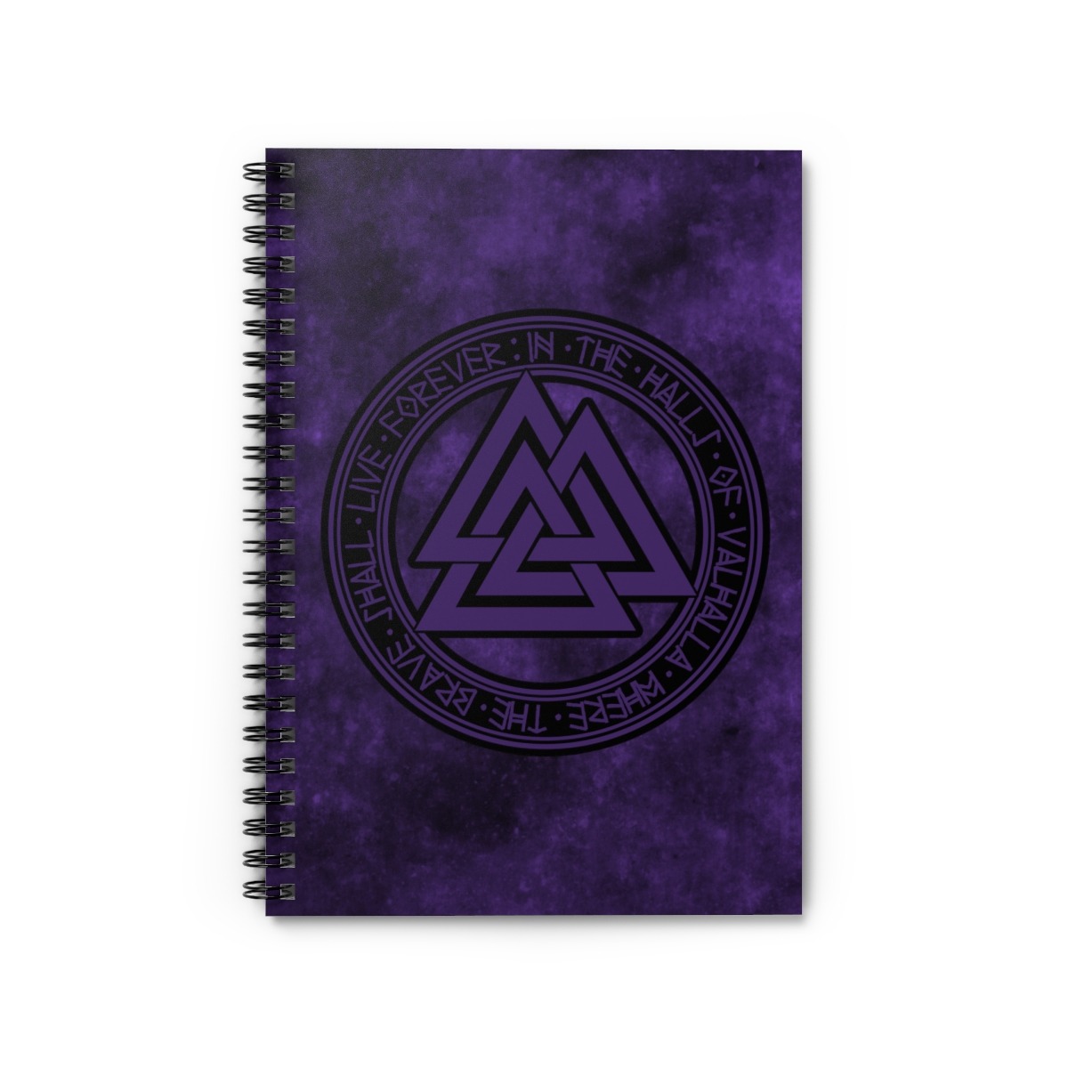Purple Valknut Spiral Notebook
