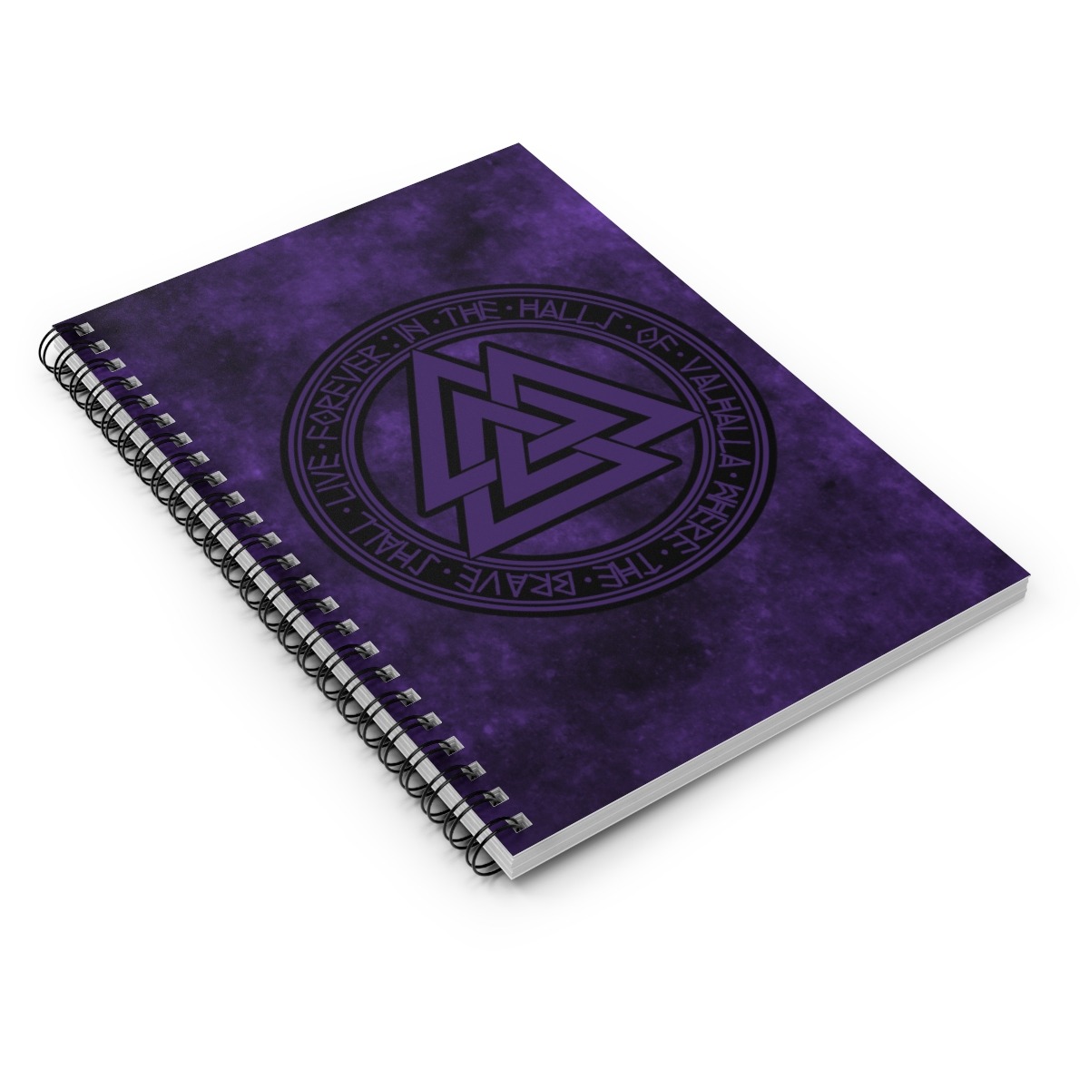 Purple Valknut Spiral Notebook