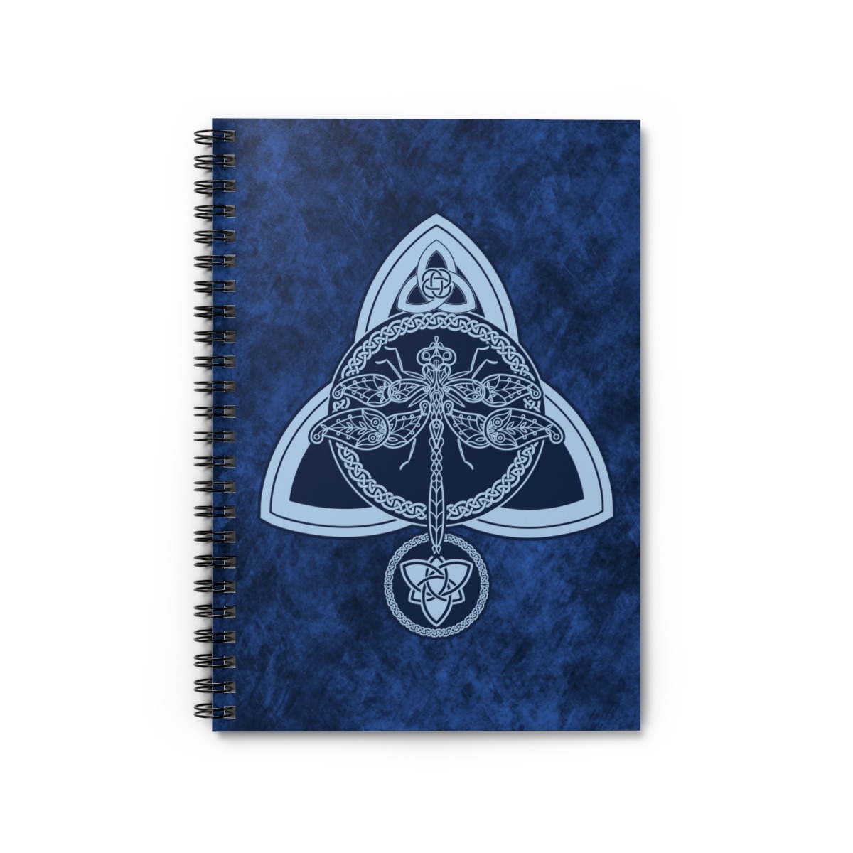 Blue Celtic Dragonfly Spiral Notebook