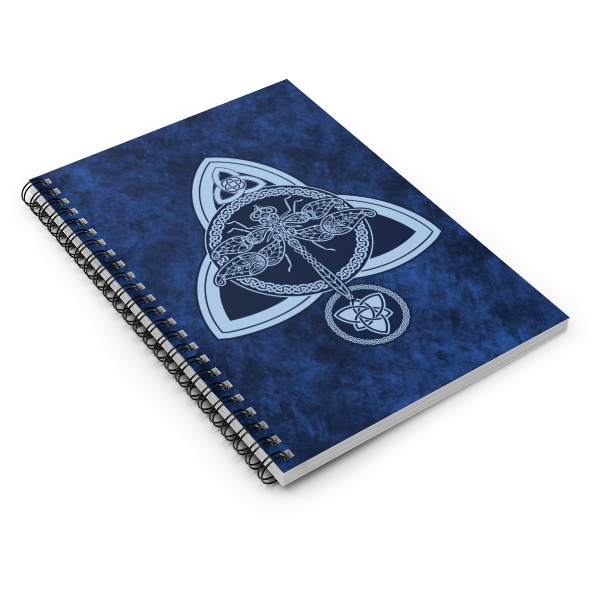 Blue Celtic Dragonfly Spiral Notebook