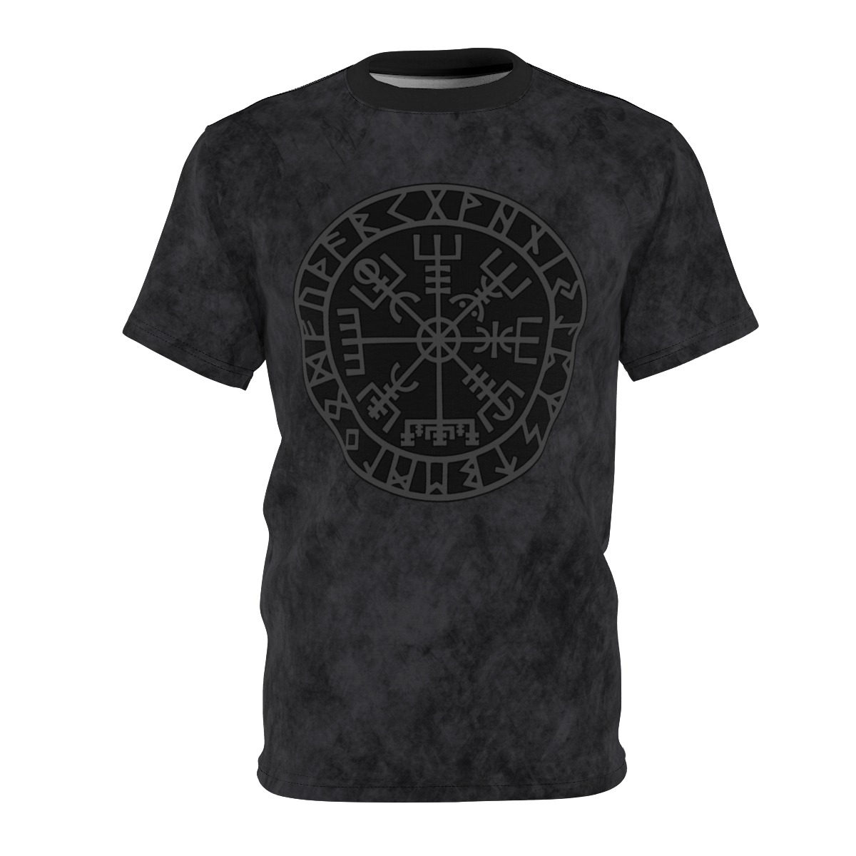Gray Runic Vegvisir All Over Print Unisex T-Shirt