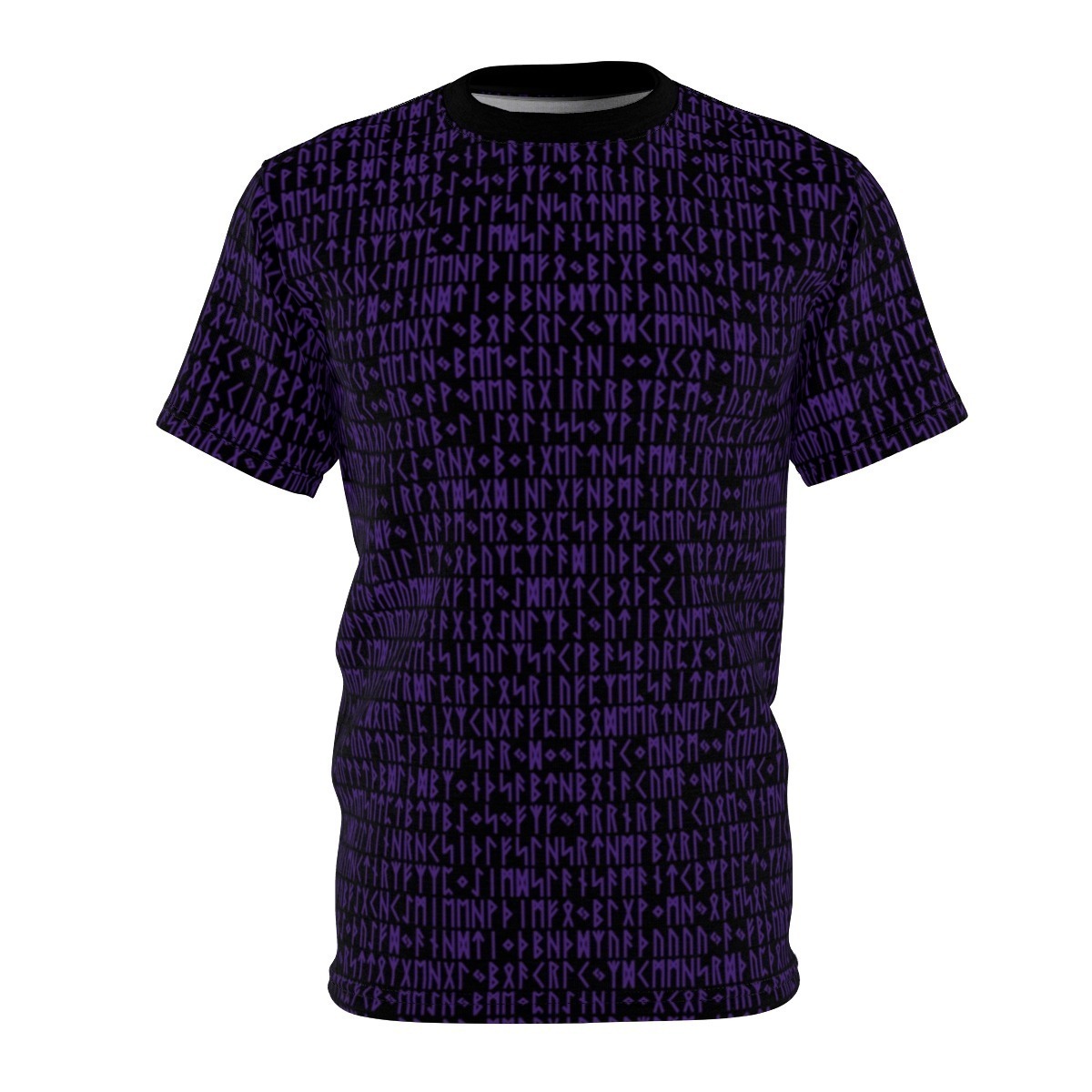 Purple Elder Futhark Runes Unisex All Over Print Tee