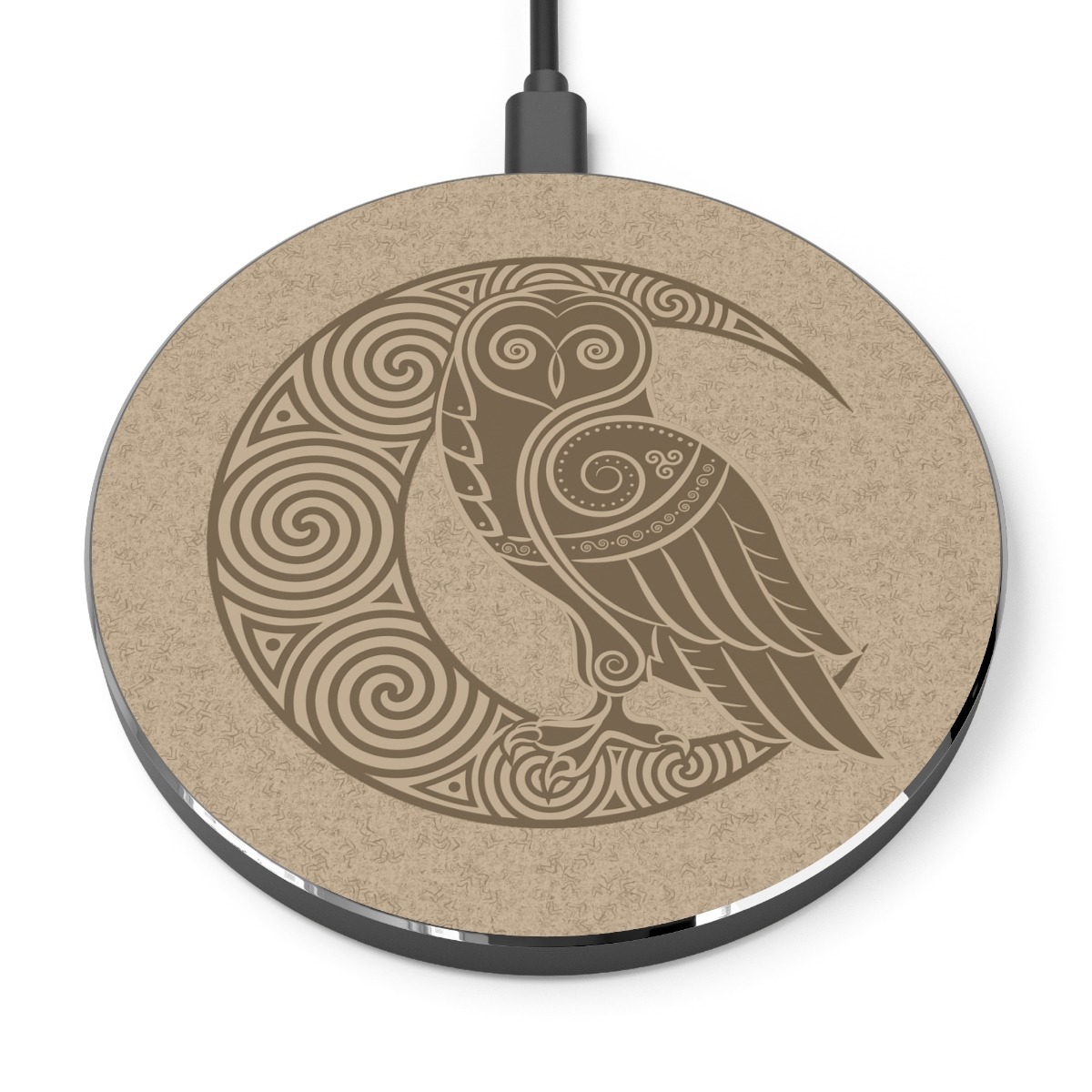 Gold Owl Crescent Moon Wireless Charger