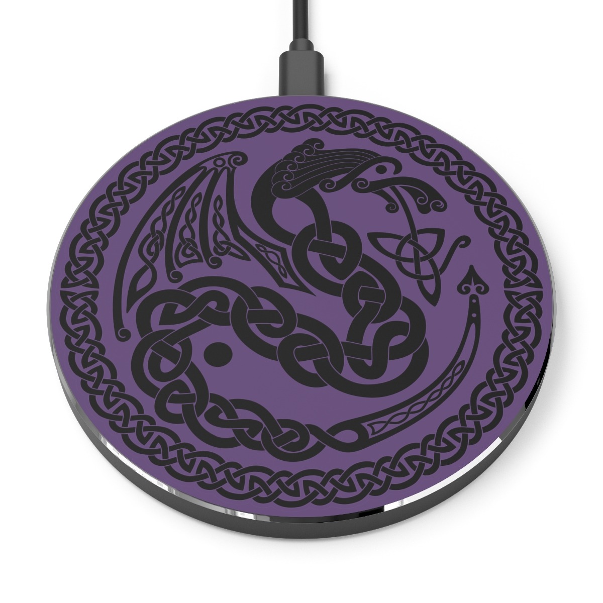 Purple Celtic Dragon Wireless Charger