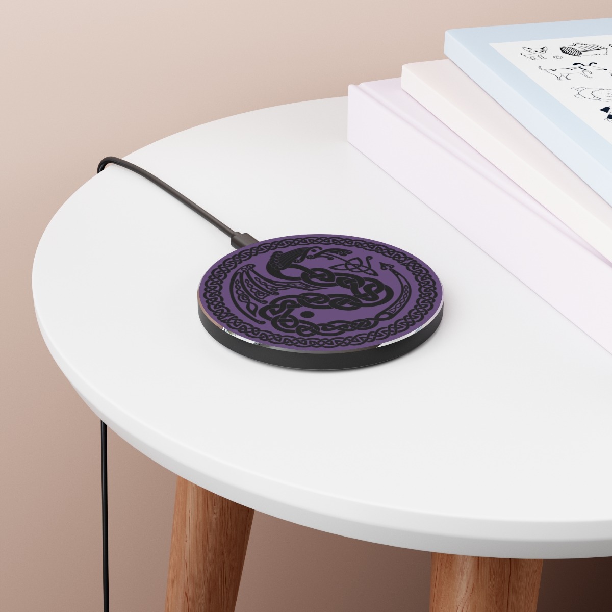Purple Celtic Dragon Wireless Charger