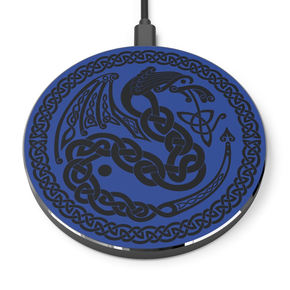 Blue Celtic Dragon Wireless Charger