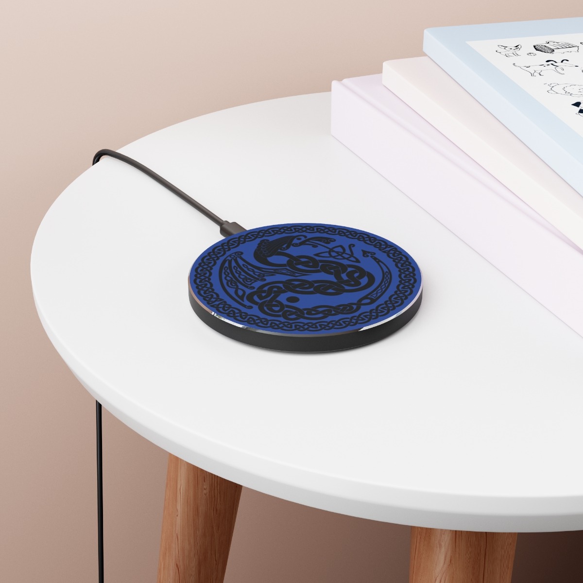 Blue Celtic Dragon Wireless Charger