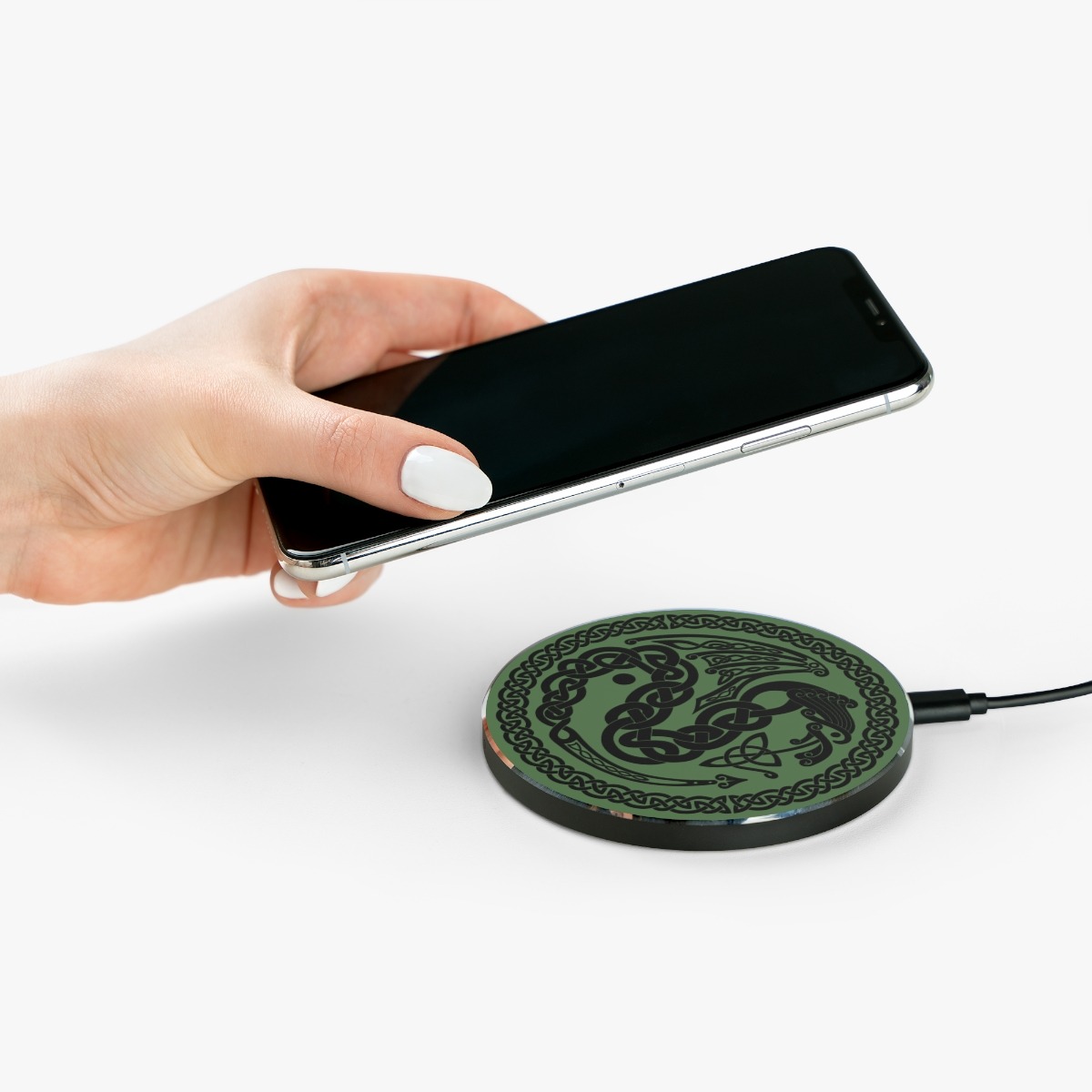 Green Celtic Dragon Wireless Charger