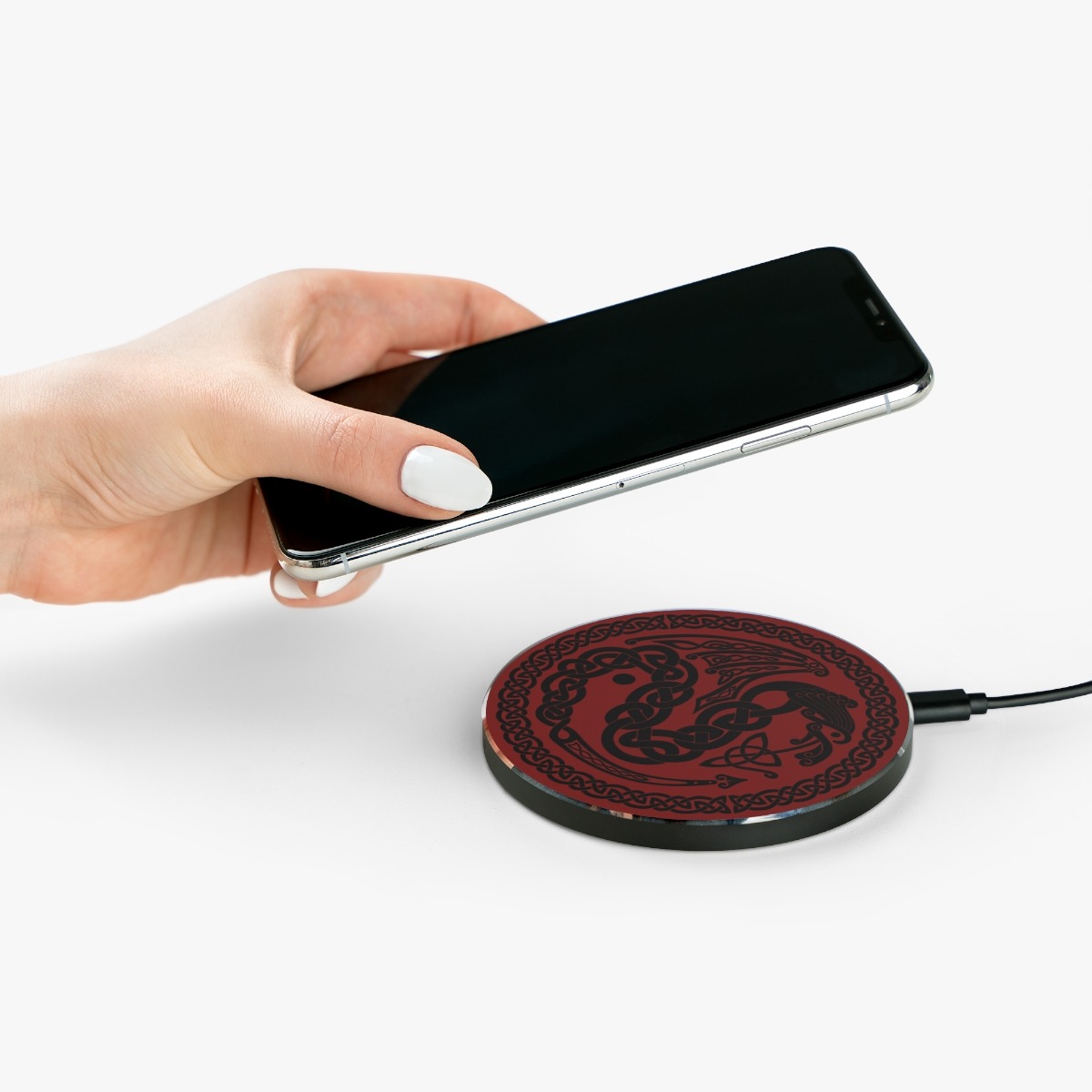 Red Celtic Dragon Wireless Charger