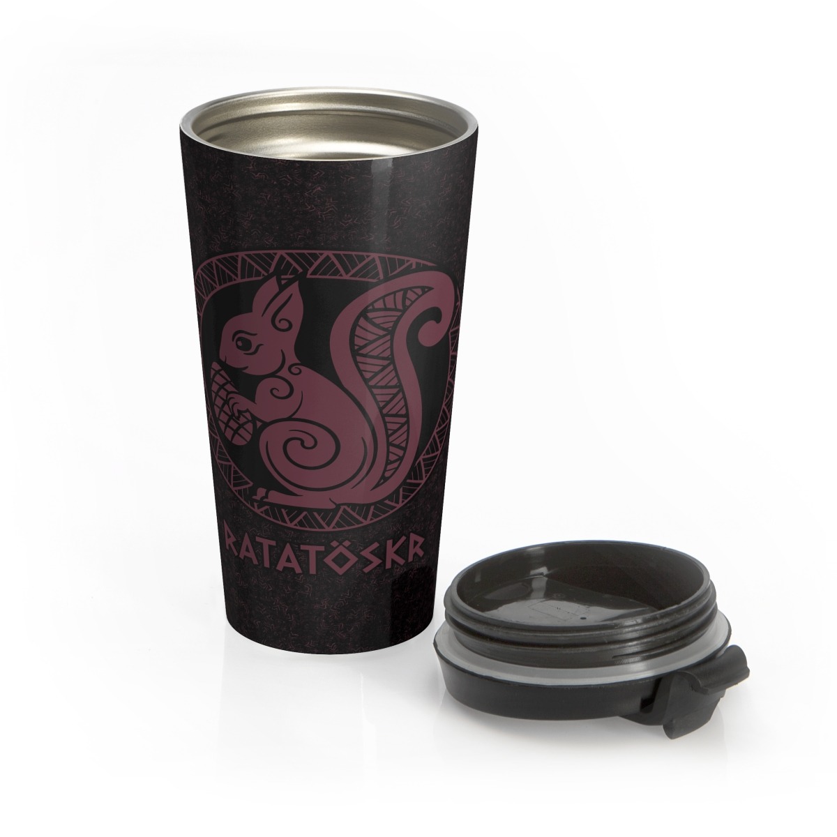 Maroon Ratatoskr Steel Travel Mug
