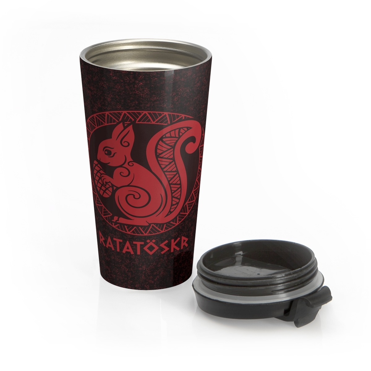 Red Ratatoskr Steel Travel Mug