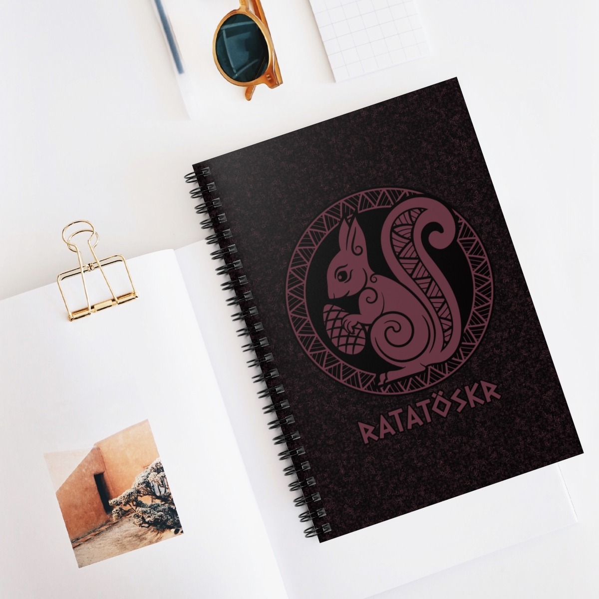 Maroon Ratatoskr Spiral Notebook