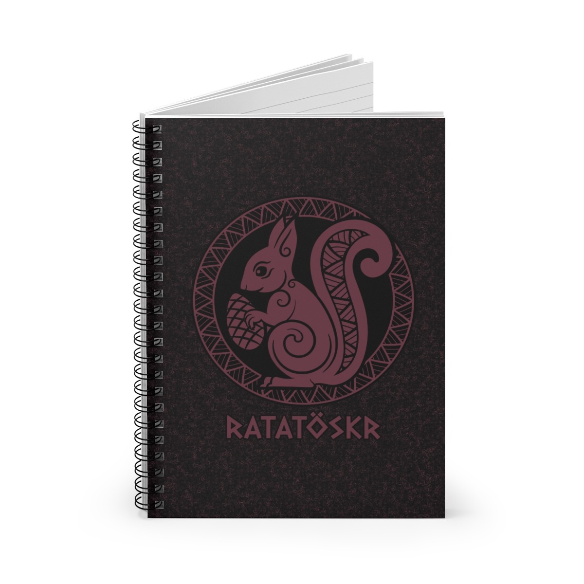 Maroon Ratatoskr Ruled Line Spiral Notebook