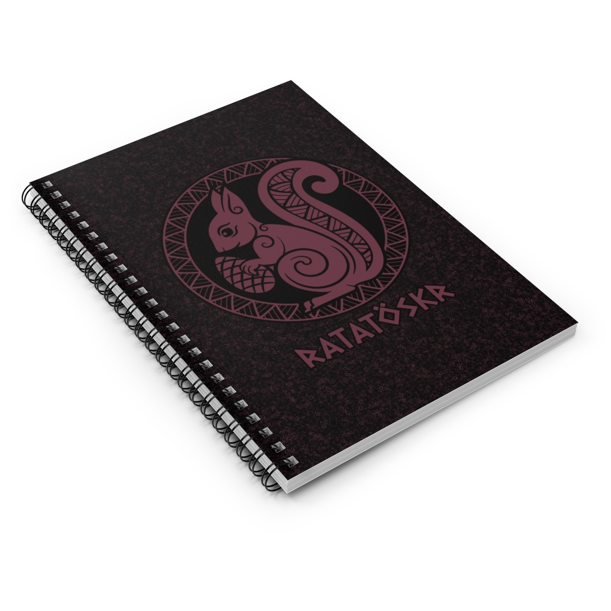 Maroon Ratatoskr Ruled Line Spiral Notebook