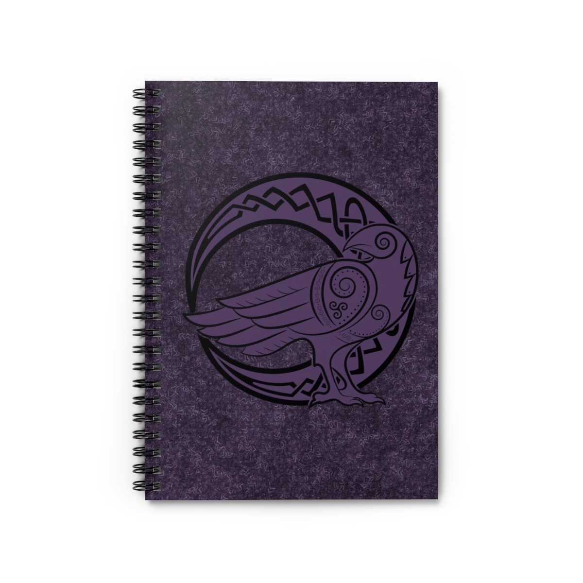 Purple Raven Crescent Moon Spiral Notebook