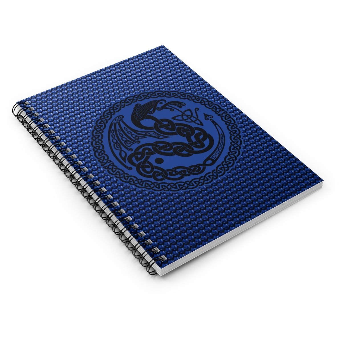 Blue Celtic Dragon Spiral Notebook