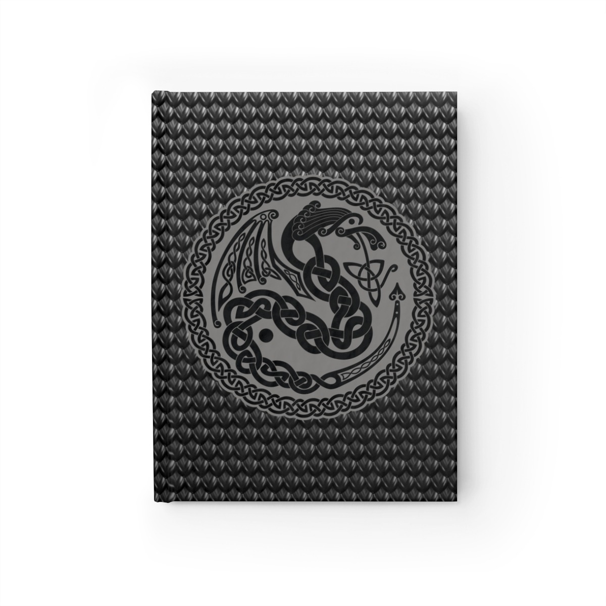 Gray Celtic Dragon Ruled Line Hardcover Journal