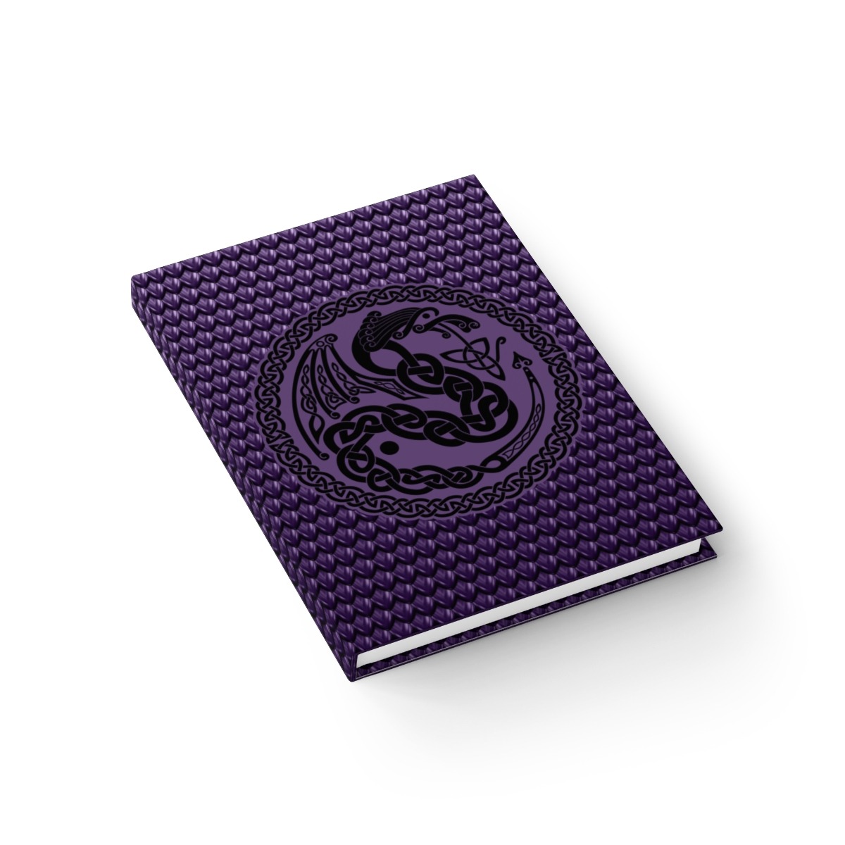 Purple Celtic Dragon Ruled Line Hardcover Journal