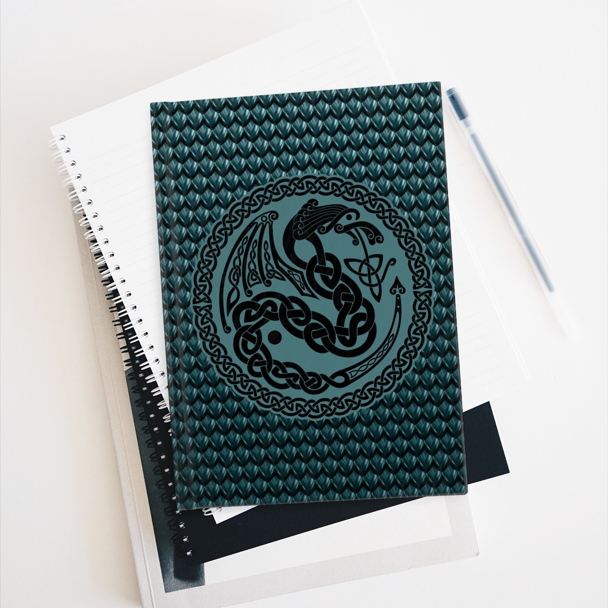 Teal Celtic Dragon Journal